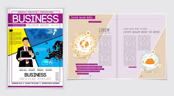 Business layout magazine — Stock Vector