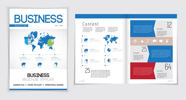 Lay-out business magazine — Stockvector