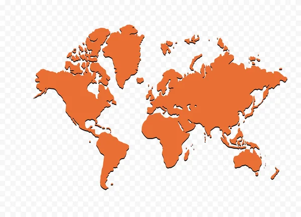Ilustración del mapa mundial — Vector de stock
