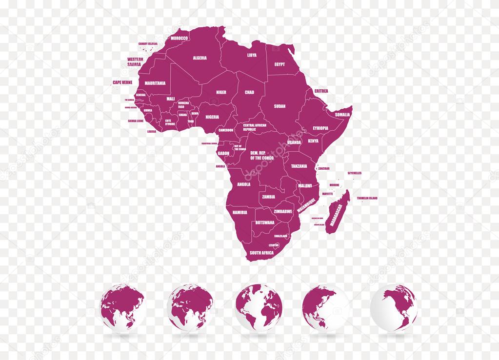 Map of Africa illustration