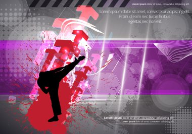 Karate spor illüstrasyon