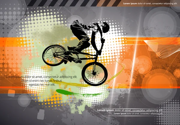 BMX rider illustrazione — Vettoriale Stock