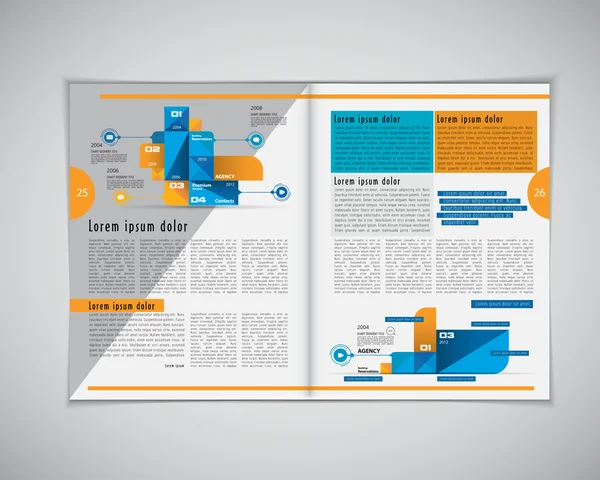 Revista de layout de negócios — Vetor de Stock