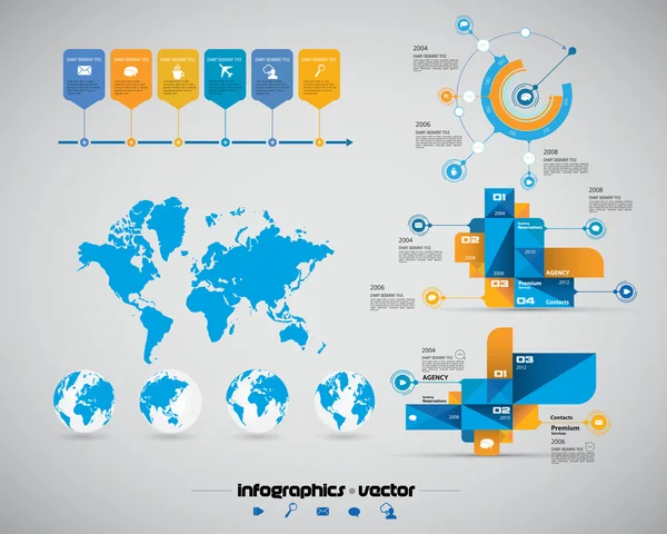 Set of infographics elements — Stock Vector