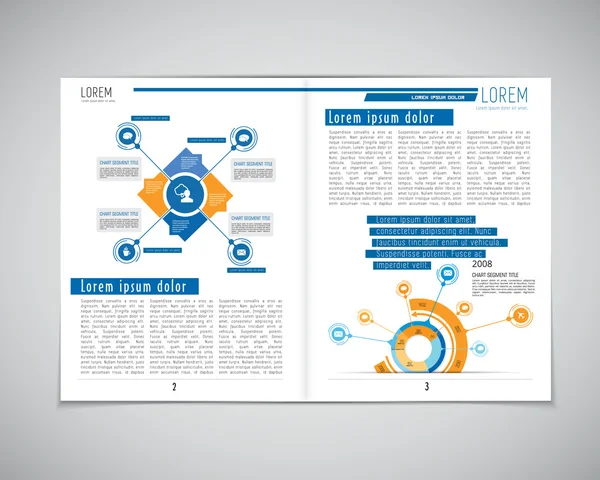 Rivista layout aziendale — Vettoriale Stock