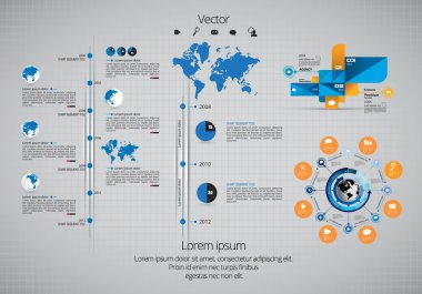 İş infographics illüstrasyon