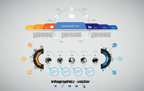 Ilustración de Infografías de Negocios — Vector de stock