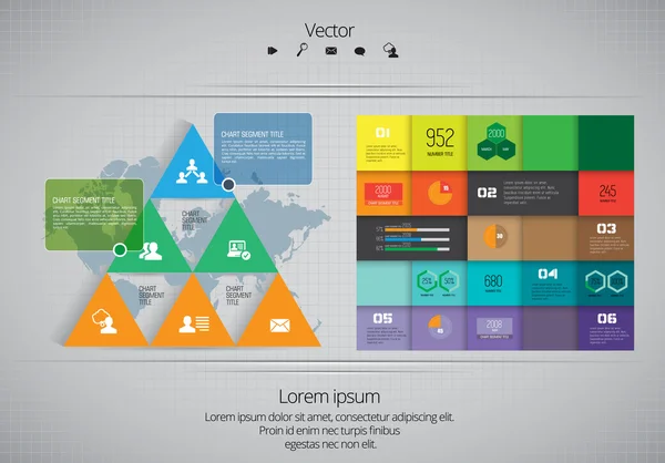 Ilustración de Infografías de Negocios — Vector de stock