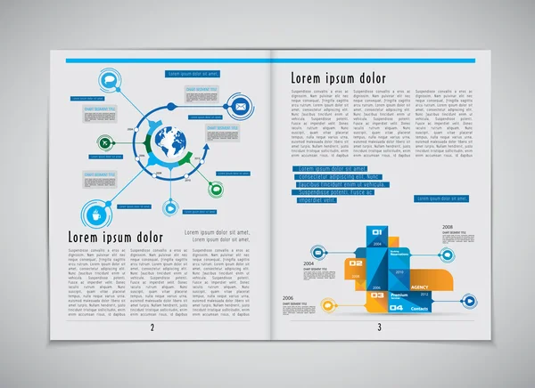 商业布局杂志 — 图库矢量图片