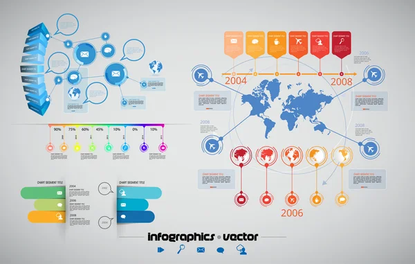 Uppsättning infografiska element — Stock vektor