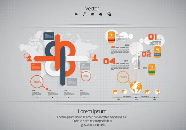 Business Infographics illustration — Stock Vector