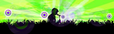Konser parti illüstrasyon