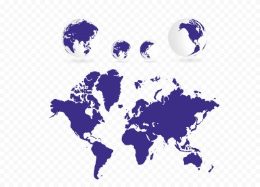 Dünya haritası illüstrasyonu