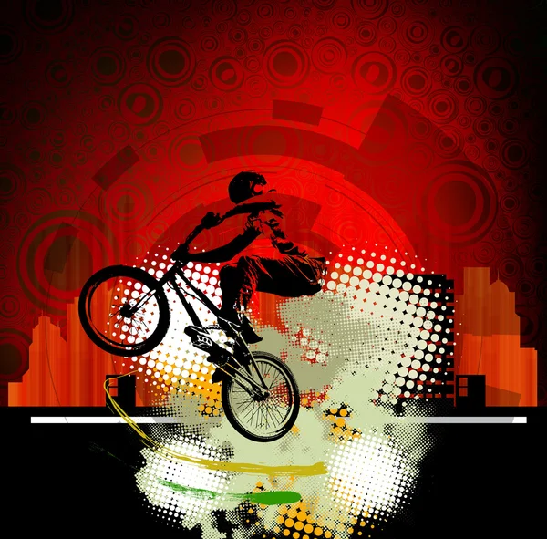 Bmx Biker Illustration — Stockfoto