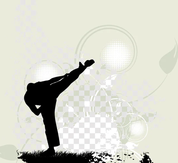 Karate formazione illustrazione — Foto Stock