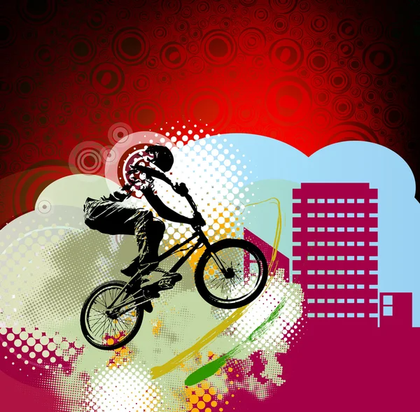 Bmx Biker Illustration — Stockfoto