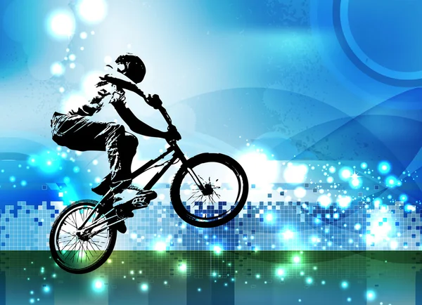 BMX biker illustration — Stock Photo, Image