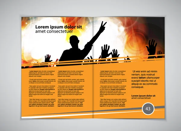 Lay-out tijdschrift Illustratie — Stockvector