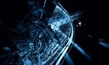 Teknoloji mavi arka plan