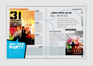 dergi veya broşür tasarım düzeni