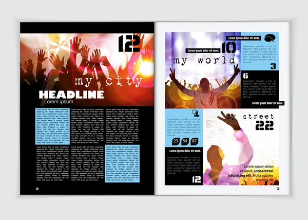 Tidningen layout design — Stock vektor