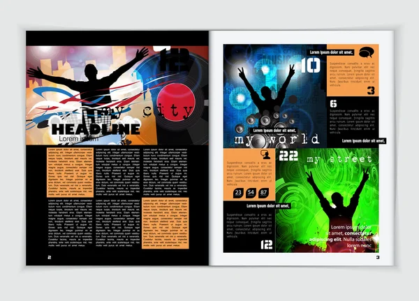 Design de layout de revista — Vetor de Stock