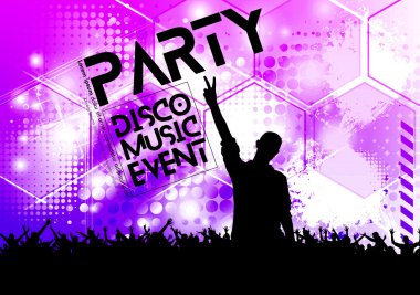 Müzik olay arka plan posteri veya başlığı için