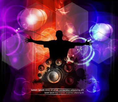 müzik arka plan illüstrasyon