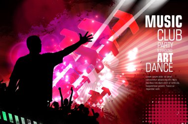 renkli müzik parti illüstrasyon