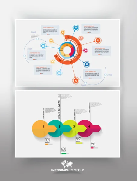 Illustration Infografik Vorlage — Stockvektor