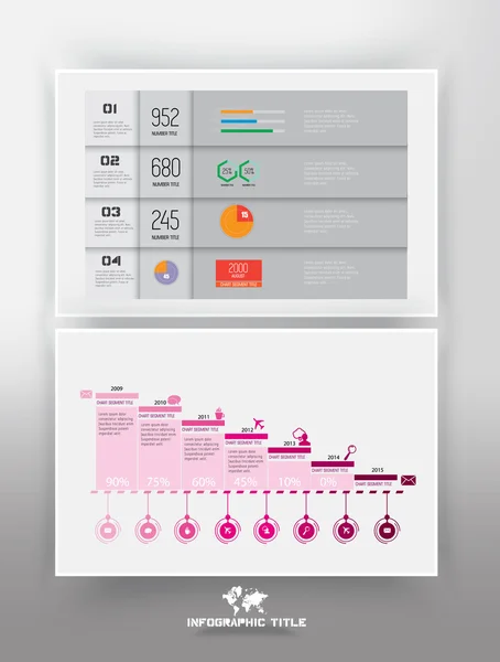 Illustration modèle infographique — Image vectorielle