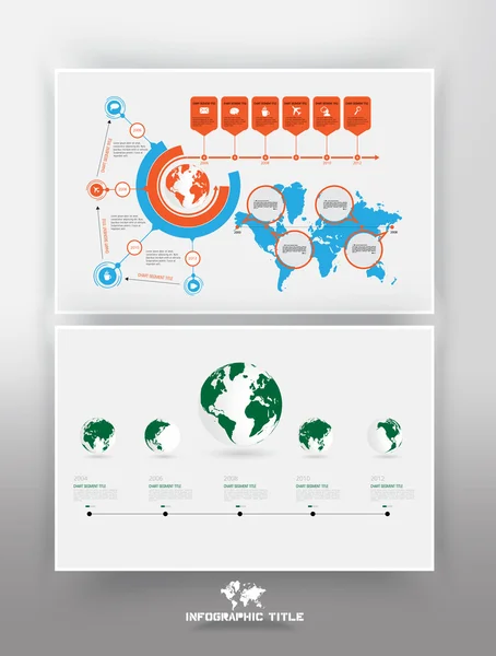 Zaman çizelgesi infographics illüstrasyon — Stok Vektör