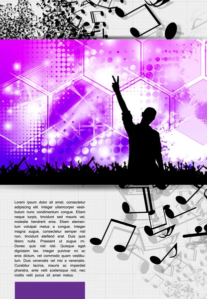 Muzykę plakat ilustracja — Wektor stockowy
