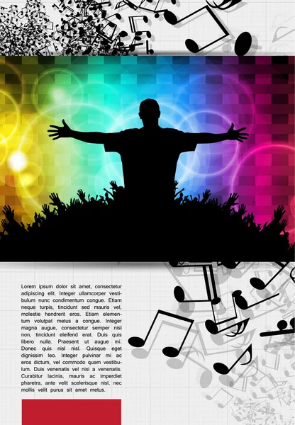 Ilustrace na plakátu hudební — Stockový vektor