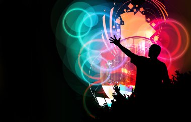 Müzik konser arka plan illüstrasyon