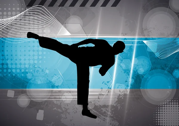 Karate träning illustration — Stockfoto