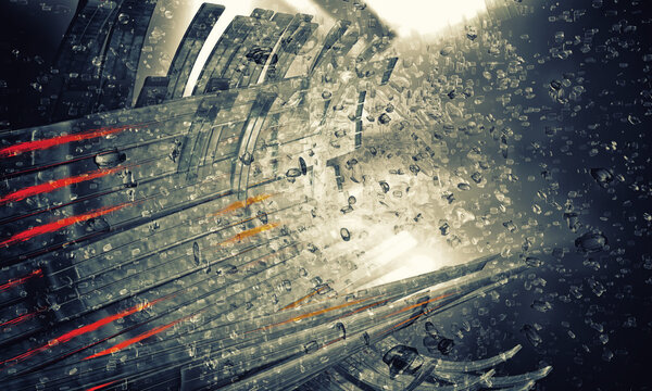 3d explosion abstract background