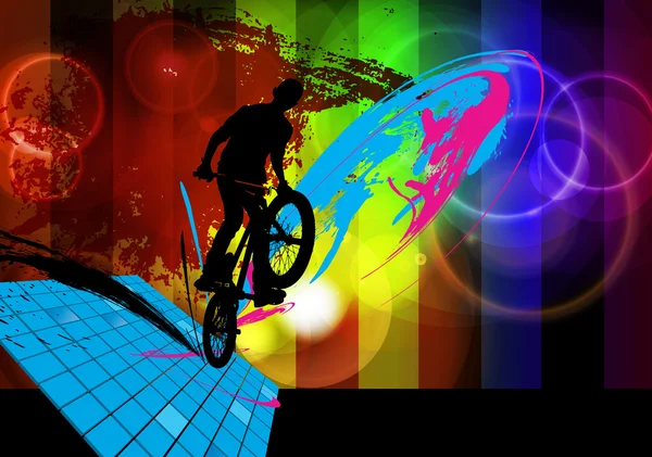 BMX rider sport ilustracja — Zdjęcie stockowe