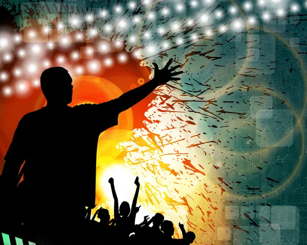 Musik-Event Party Illustration — Stockfoto