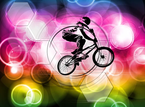 BMX rider sport illustration — Stock Photo, Image