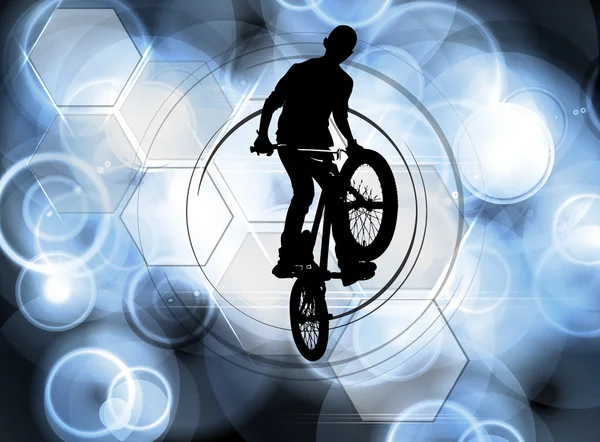 BMX rider sport illustration — Stock Photo, Image