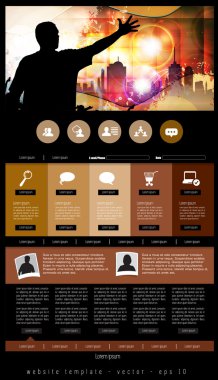 Web sitesi düzeni illüstrasyon