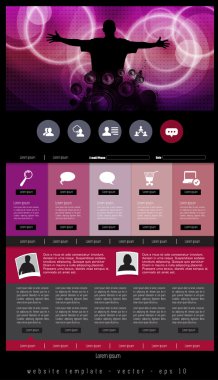 müzik Web sitesi şablonu