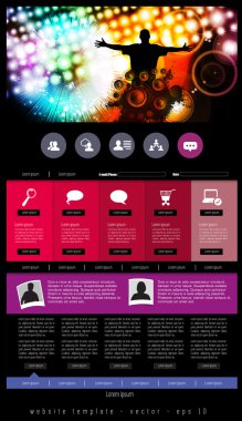 müzik Web sitesi şablonu