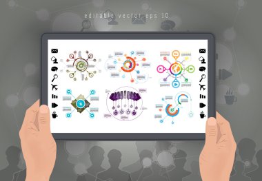 Dijital Infographics tasarım şablonu