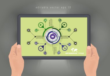 zaman çizelgesi Infographic tasarım şablonu