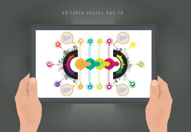 zaman çizelgesi Infographic tasarım şablonu