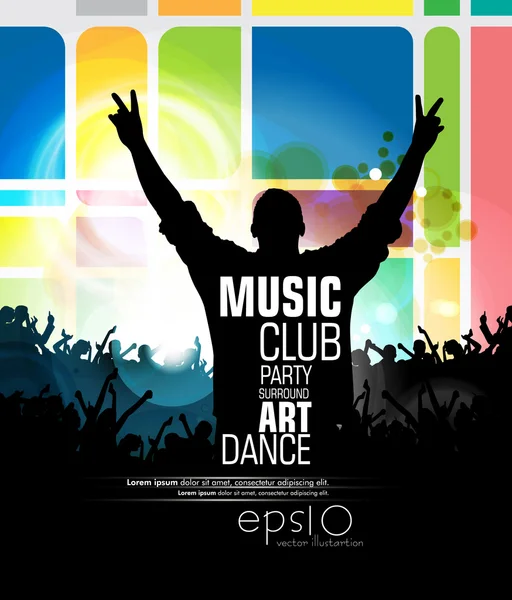 Disco evento fondo ilustración — Vector de stock