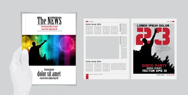 Ilustración revista Layout — Vector de stock