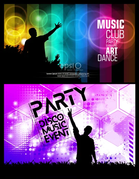 Music backgrounds for poster or banner — Stock Vector